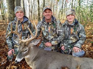 Kevin VanDam With Twin Boys at Deer Hunt