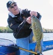 Wacky jigs are Bucher’s go-to option in many situations, and he adorns them with live and artificial baits.