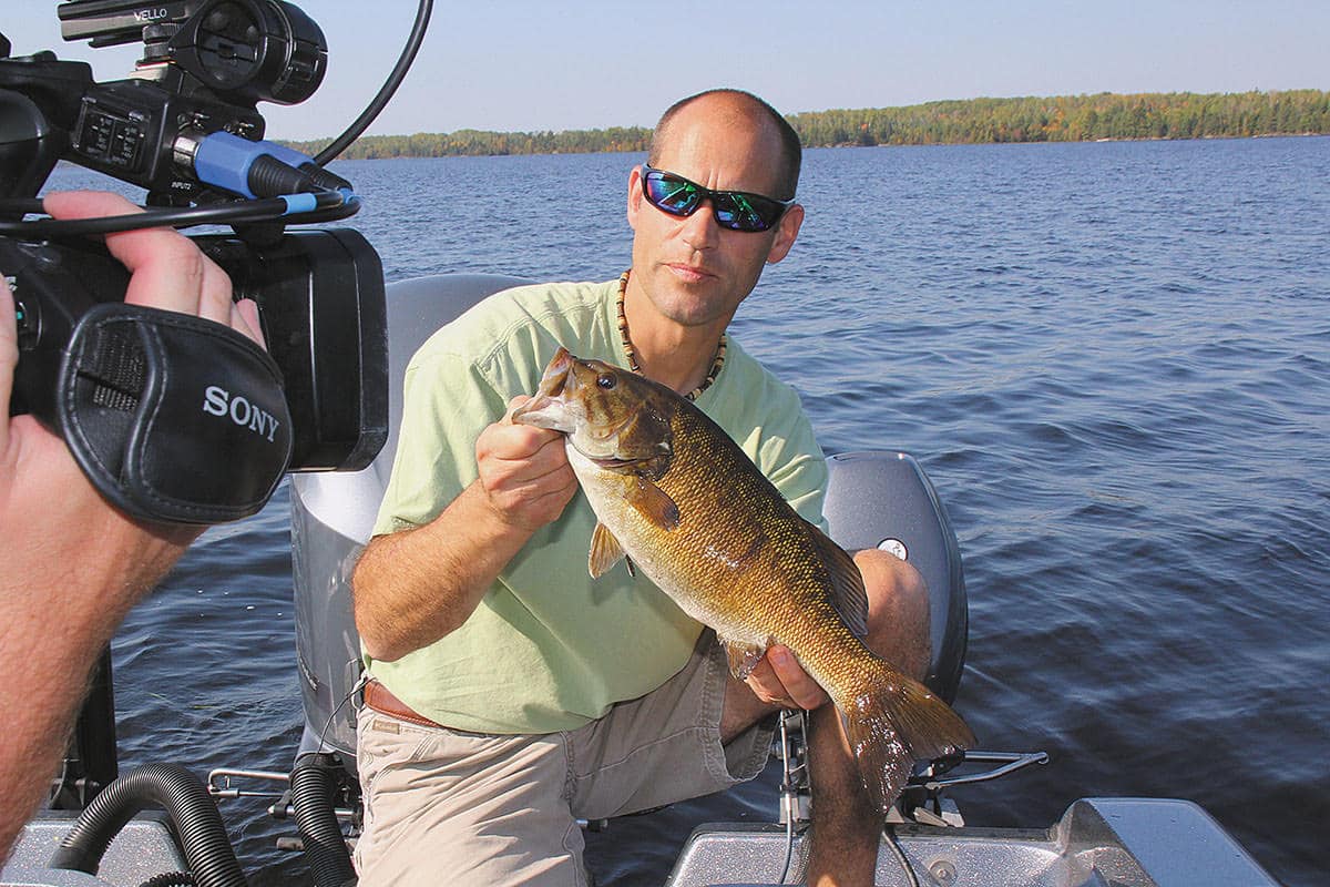 Jim Janssen from Voyagaire Houseboats caught this nice bass during a MidWest Outdoors TV shoot last fall. Photo: Roger Cormier