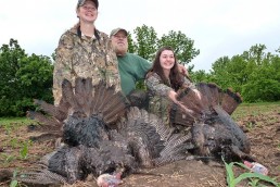 Madison and Jessica double on turkeys with Ray Eye
