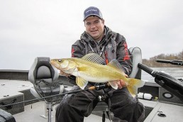 Jason Mitchell with a big small-water walleye