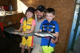 Vincent and Dianna with nice trout.