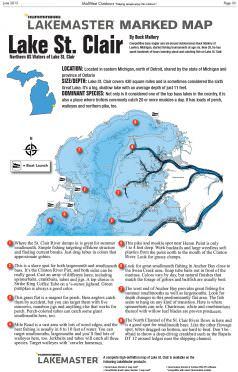 lake st clair structure map Lake St Clair Marked Map Midwest Outdoors lake st clair structure map