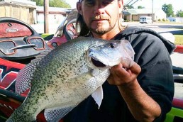 Todd Huckabee with a big white crappie.
