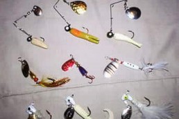 Spinner lures for successful fishing.