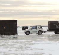Geo Trackers with high-tech heated trailers have proven to be an important piece of the puzzle in effectively transporting guest across the ice to walleye nirvana.