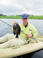 Small-water settings with difficult shore access are ideal for kayak anglers.