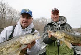 Guide Bret Alexander and Bob Gillispie of B-Fish-N Tackle with a pair of brutes.