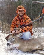 The author’s son, Ken Nordberg, with one of the 10 big bucks taken at two stand sites.