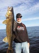 Andrew Wheeler with a trophy walleye caught casting to structure.
