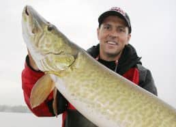 Jim Saric with a muskie.