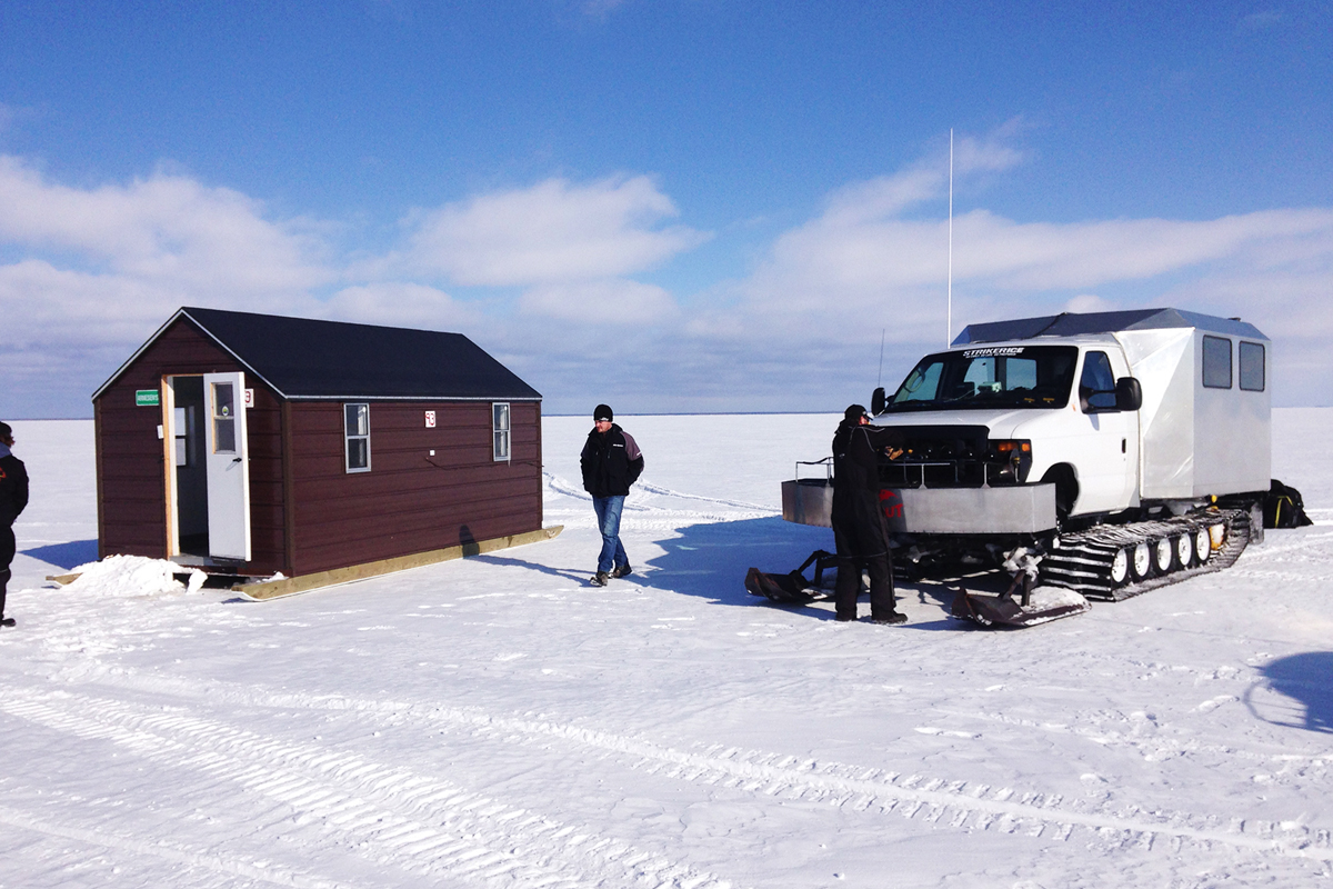 Ice Fishing - Arnesen's Rocky Point Lodge Fishing Resort