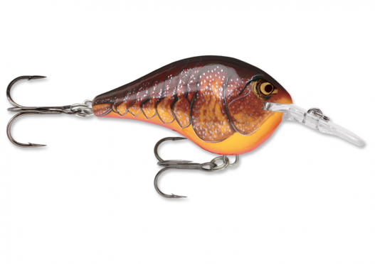 Orange Craw-colored Rapala DT6 crankbaits