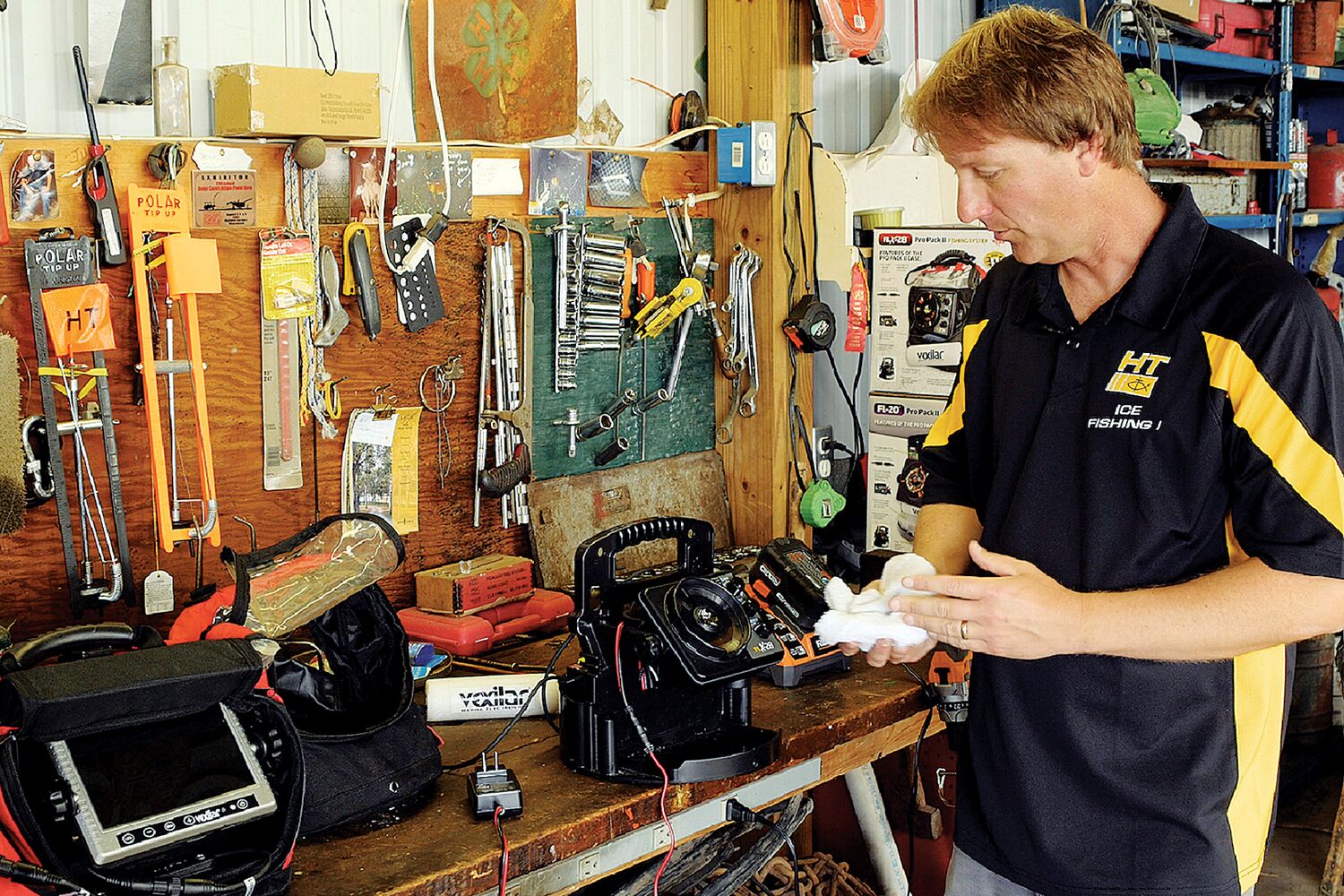 Ice fishing with electronics How to use ice fishing electronics Ice fishing underwater