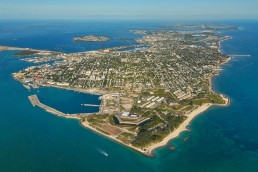 Aerial photo of Key West, Florida, southernmost city in the United States