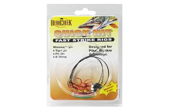 Tip Up Rig #30 Bleeding Red Wire Northern Pike Dead Stick Quick Strike #1  Hook