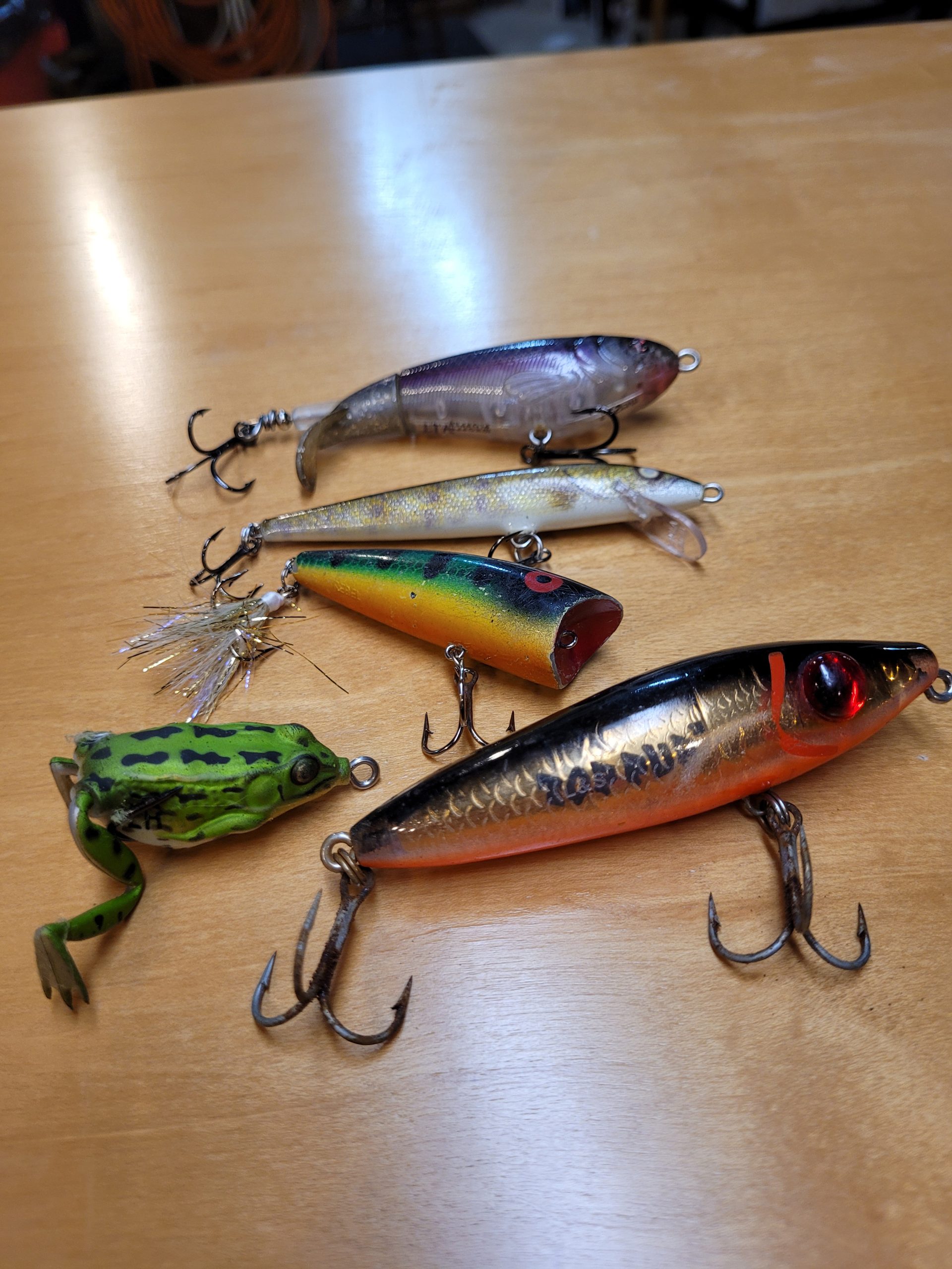 Lot 3-Rattle Frog Hollow Body Top Water Lure