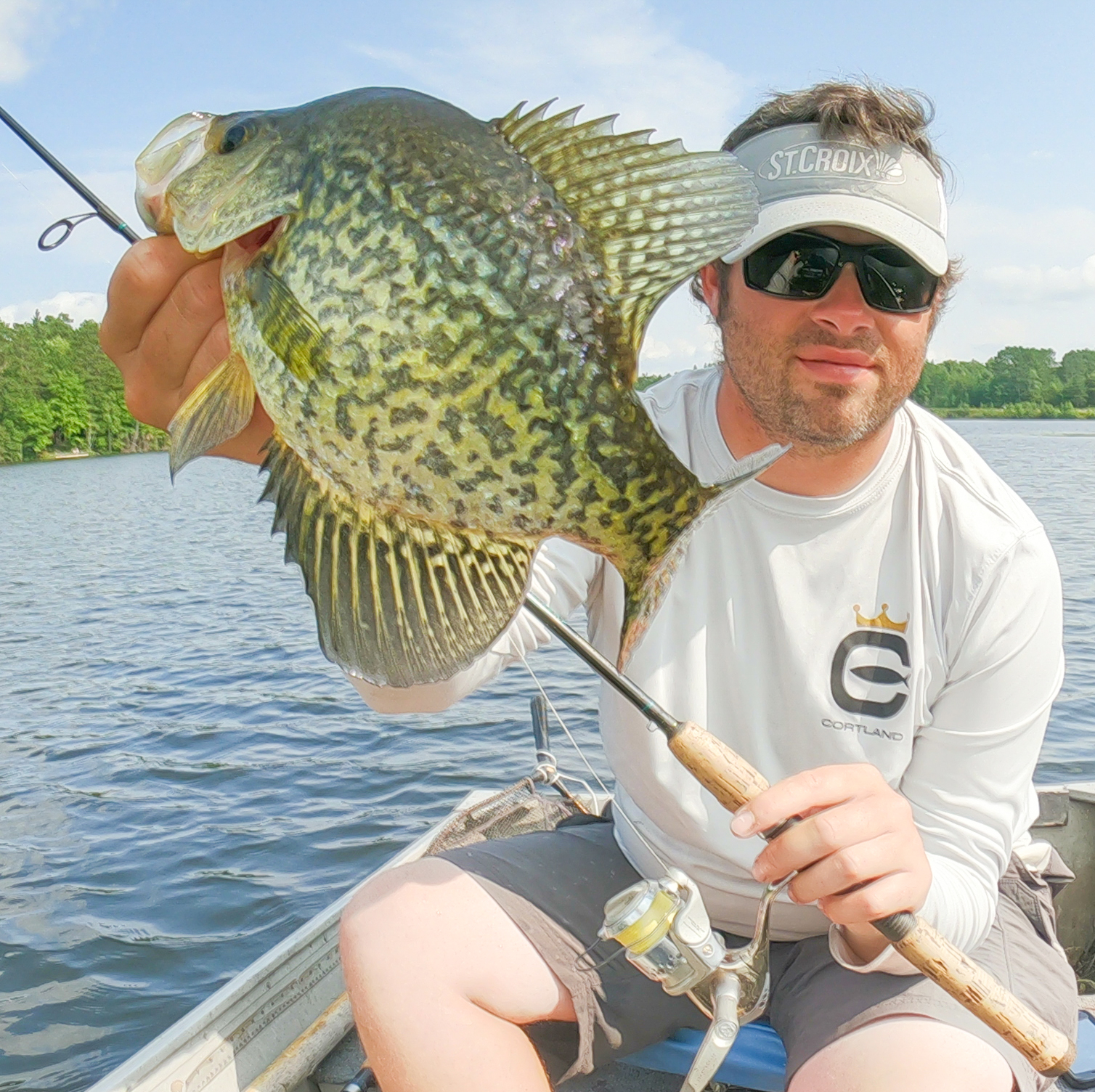 First time float tube fishing for crappie.